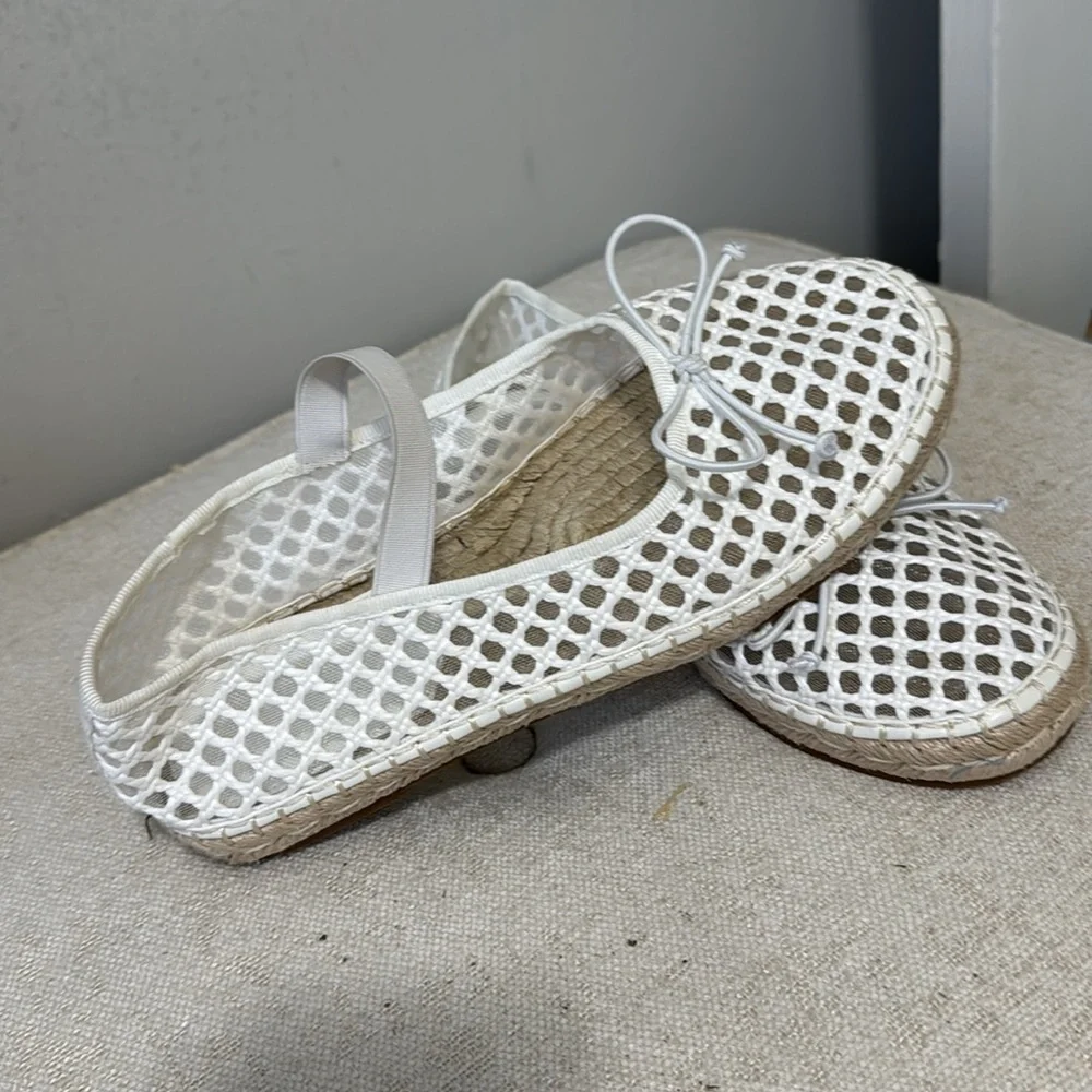 Women's White Espadrille Flats